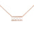 Pearl and Diamond Bar Necklace Rose Gold