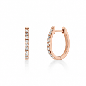 14K GOLD NATURAL DIAMOND HOOP EARRINGS – 15mm