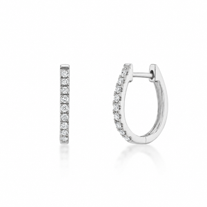 14K GOLD NATURAL DIAMOND HOOP EARRINGS – 15mm