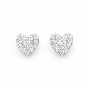 Mini Diamond Heart Earrings