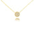 Diamond Curved Disc Necklace Yellow Gold