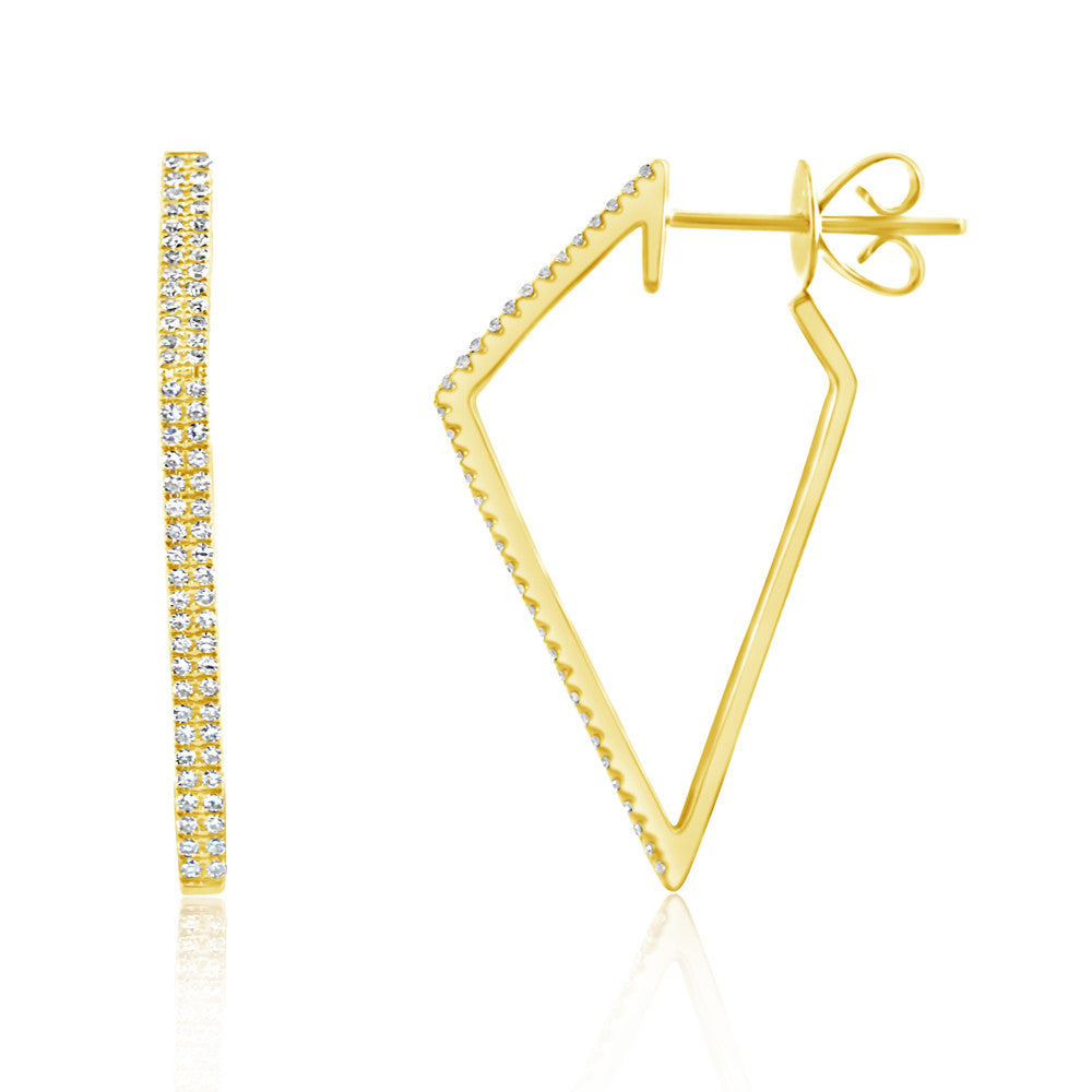 Stylacity Jewellery - Gold Star Geometric Hoop Earrings