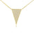 Diamond Triangle Necklace Yellow Gold