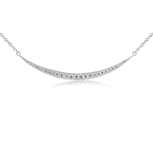 Diamond Crescent Necklace White Gold
