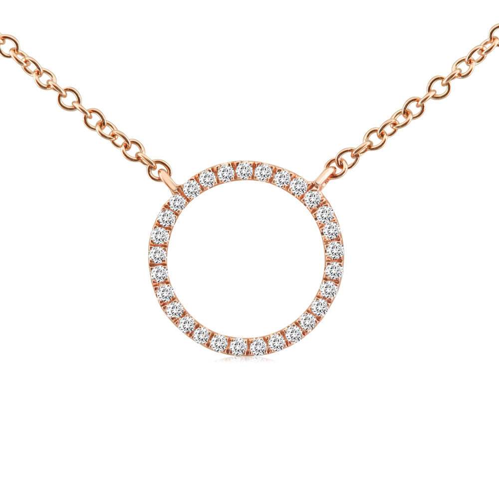 AVANTI 9ct Rose Gold Open Circle Necklace (large) - Womens from Avanti of  Ashbourne Ltd UK