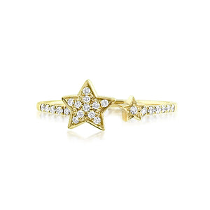 Diamond Star Ring Yellow Gold