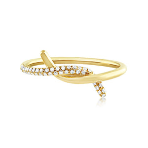 Diamond Knot Ring Yellow Gold