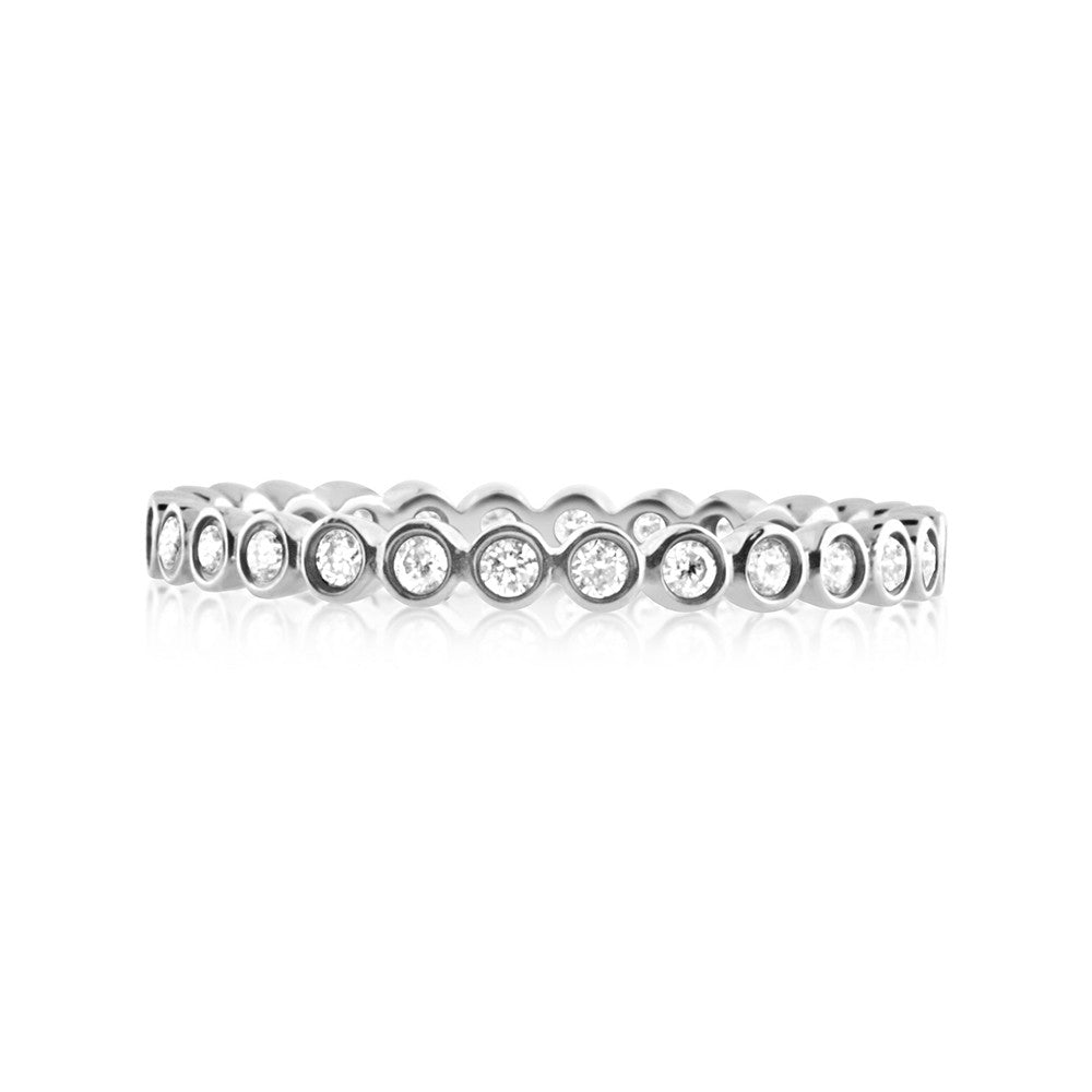 Diamond Round Eternity Ring White Gold