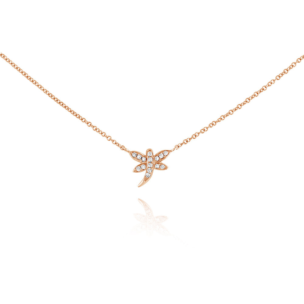 White gold hot sale dragonfly necklace