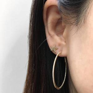 Diamond Hoop Earrings Large White Gold