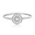 Pave Diamond Halo Ring White Gold