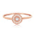 Pave Diamond Halo Ring Rose Gold