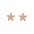Diamond Starfish Earrings Rose Gold