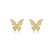 Diamond Butterfly Earrings Yellow Gold