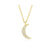 Diamond Moon Necklace Yellow Gold