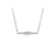 Baguette and Round Diamond Bar Necklace White Gold