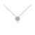 Pave Diamond Ball Necklace White Gold