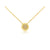 Pave Diamond Ball Necklace Yellow Gold
