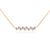 Baguette Diamond Stagger Necklace Rose Gold
