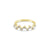 Baguette and Round Diamond Zig Zag Ring Yellow Gold
