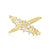 Scattered Diamond X Ring Yellow Gold