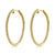 Diamond Hoop Earrings Medium Yellow Gold