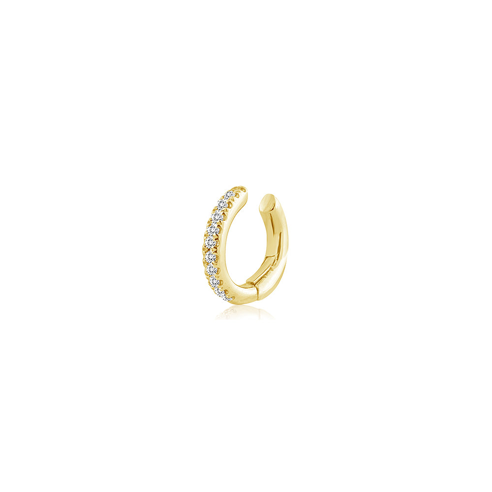 Diamond Helix Ear Cuff Yellow Gold