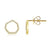 Diamond Heptagon Earrings Yellow Gold