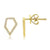 Diamond Pentagon Earrings Yellow Gold