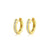 Baguette Diamond Huggie Earrings Yellow Gold