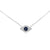 Diamond and Sapphire Evil Eye Necklace White Gold
