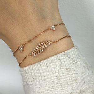 Diamond Trinity Bracelet Rose Gold